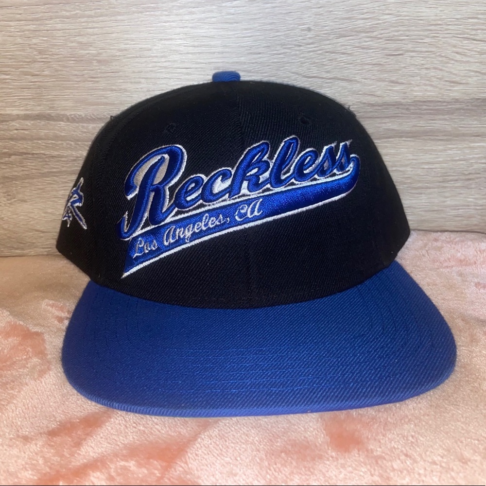 Blue & black reckless SnapBack
